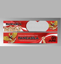 Hari Lahir Pancasila Frame Banner Template