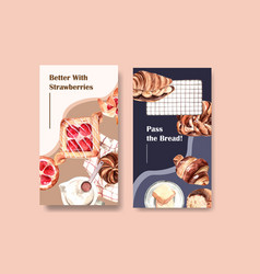 Instagram Template With Bakery Design For Online