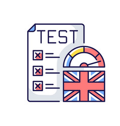 Proficiency English Test Rgb Color Icon