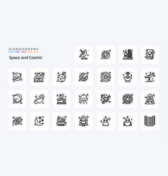 25 Space Line Icon Pack