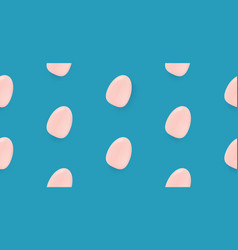 Blue Seamless Background With Flat Lay Eggs