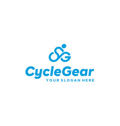 Flat Cyclegear Driver Two Wheeler Logo Design