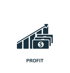 Profit Icon Monochrome Simple Stock Market Icon