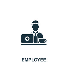 Employee Icon Monochrome Simple Company Structure