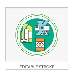 Petroleum Refining Concept Line Icon