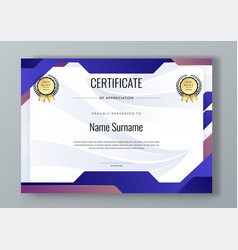 Red And Blue Flat Gradient Modern Certificate