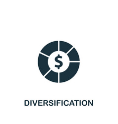 Diversification Icon Monochrome Simple Stock