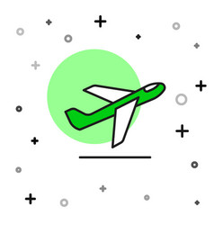 Filled Outline Plane Takeoff Icon Isolated