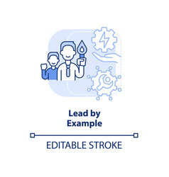 Lead By Example Blue Light Concept Icon