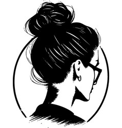 Messy Bun - Black And White