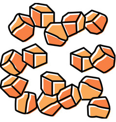 Cubes Cut Carrot Color Icon