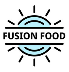 Fusion Food Logo Outline Style