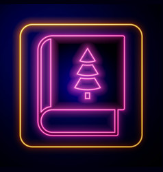 Glowing Neon Christmas Book Cover Or Flyer