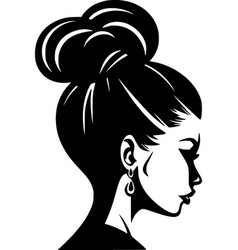 Messy Bun - Minimalist And Flat Logo