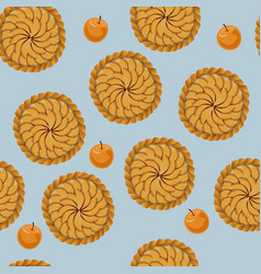 Pattern Of Apple Pies Top View Isolated On Light