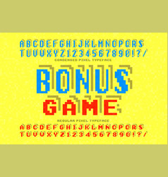 Pixel Font Design Stylized Like In 8-bit