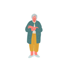 Senior Woman Cartoon Character