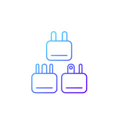 Travel Adapter Gradient Linear Icon