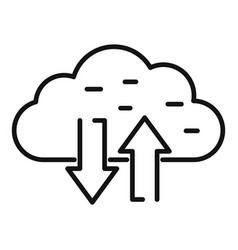 Upload Data Cloud Icon Outline Computer