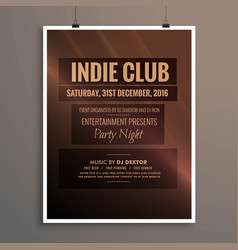 Indie Club Dj Party Night Flyer Banner Template