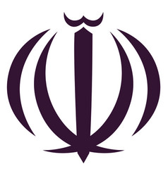 Iran National Emblem Black