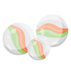 Marble Balls On A White Background