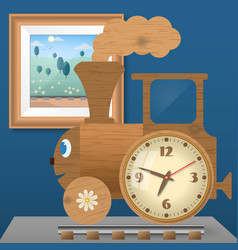 Steam Locomotive Table Clock