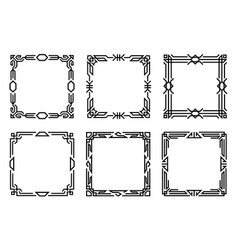 Abstract Square Ornate Frames