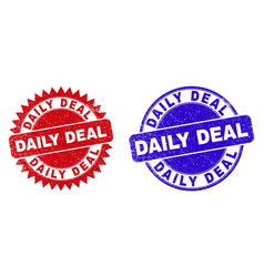 Daily Deal Round And Rosette Stamps With Grunged