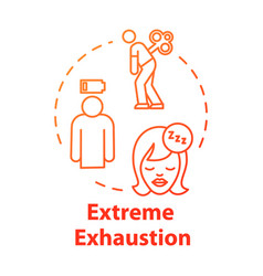 Extreme Exhaustion Concept Icon Sleep Disorder