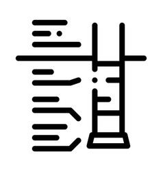 House Foundation Structure Icon Outline