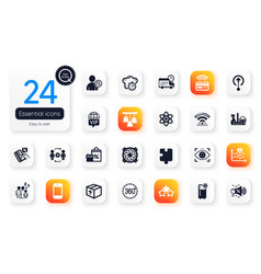 Set Of Business Flat Icons Sale Megaphone