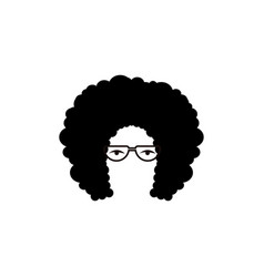 Afro Woman Icon Design Template