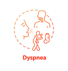 Dyspnea Concept Icon Difficulty With Allergies