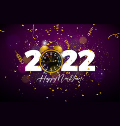 Happy New Year 2022 With Clock