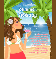 Holiday Poster With Woman