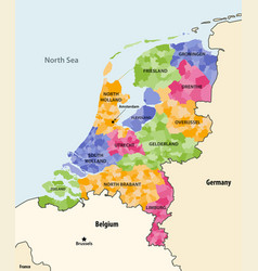 Netherlands Local Municipalities Colored