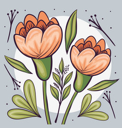 Orange Flowers Garden Pattern