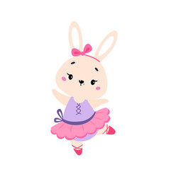 Funny Bunny Ballet Dancing In Skirt And Pointe