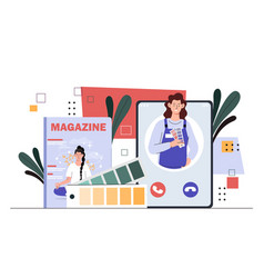 Magazine Printing Online Concept