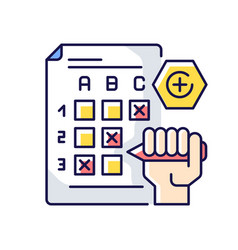 Multiple Choice Exam Rgb Color Icon