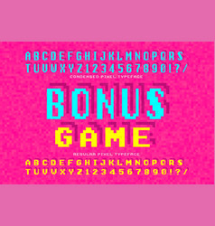 Pixel Font Design Stylized Like In 8-bit