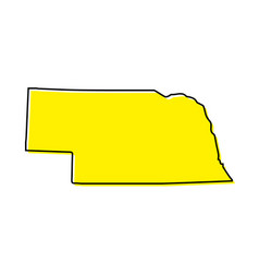 Simple Outline Map Of Nebraska Is A State