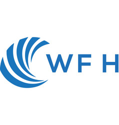 Wfh Letter Logo Design On White Background