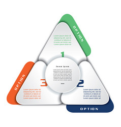 3 Segments Triangle Concept Info Design