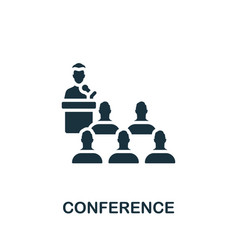 Conference Icon Monochrome Simple Company