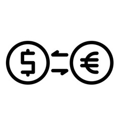 Money Convert Icon Outline Digital Pay