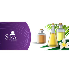 Spa Salon Brochure Design With Massage Oil