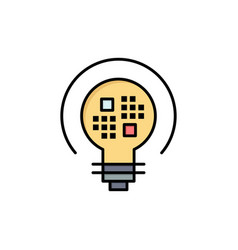 Data Insight Light Bulb Flat Color Icon Icon