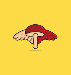 Flying Mushroom With Wings